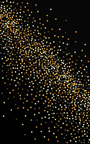 Gold Dot Happy Black Bakgrund. Årsdagen glöd — Stock vektor