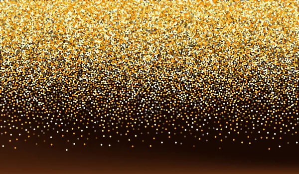 Gold Konfetti Golden Brown dunkler Hintergrund. — Stockvektor
