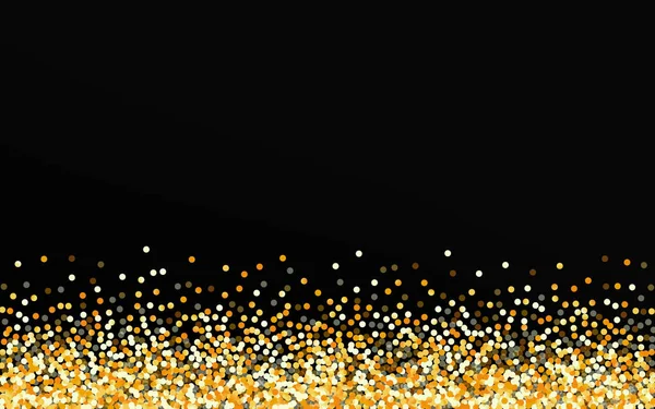 Gold Confetti papír černé pozadí. Glamour — Stockový vektor