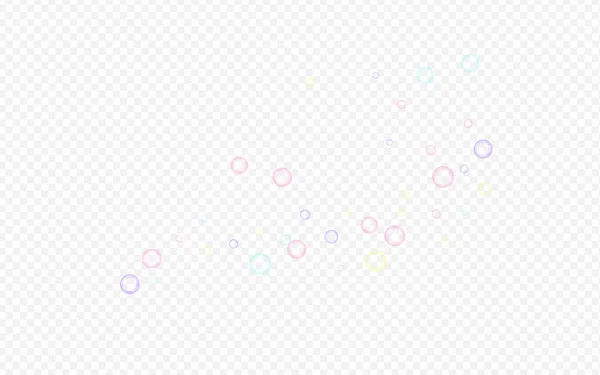 Effet boule savonneuse colorée fond transparent . — Image vectorielle