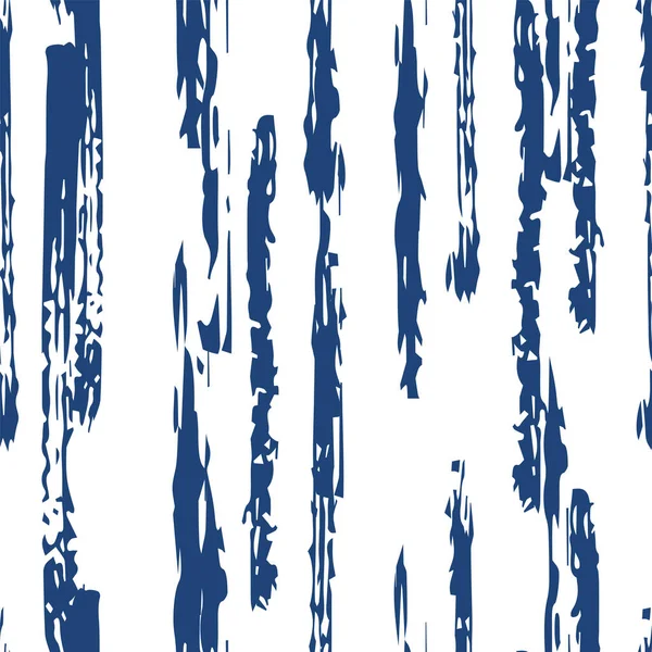 Blaue Farbe Streifen Vektor nahtloses Muster. Schlaganfall — Stockvektor