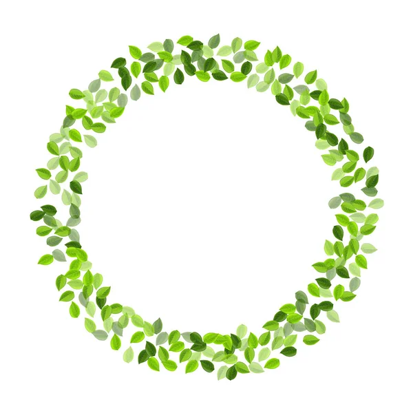 Follaje verde Folleto de vectores orgánicos. Naturaleza — Vector de stock