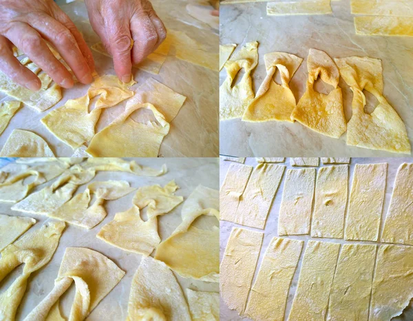 Fragmen proses memasak kue buatan sendiri — Stok Foto