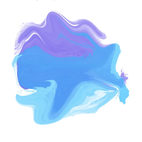Una Gran Mancha Azul Pintura Una Hoja Blanca Papel — Foto de Stock