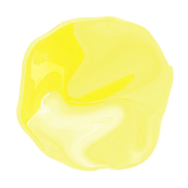 Sarı Büyük Yuvarlak Suluboya Lekesi — Stok fotoğraf