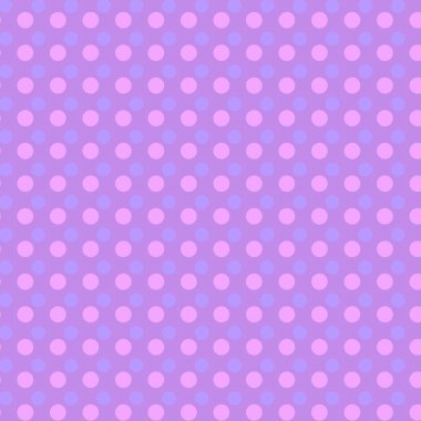 Kusursuz tekrarlayan desen: mor arkaplanda bej ve mavi daireler.