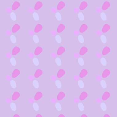 Kusursuz tekrarlayan desen: menekşe, turkuaz, pembe arka planda mavi çiçek yaprakları.