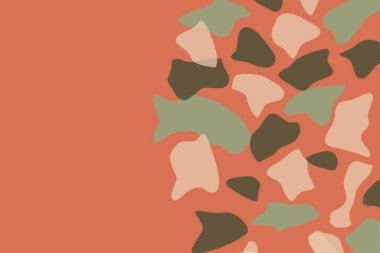 Soyut suluboya elementler seti. Dinamik ışık, renkli şekiller ve beyaz arkaplanda çizgiler. Bir el ilanı, kart, pankart ya da sunum için şablon.