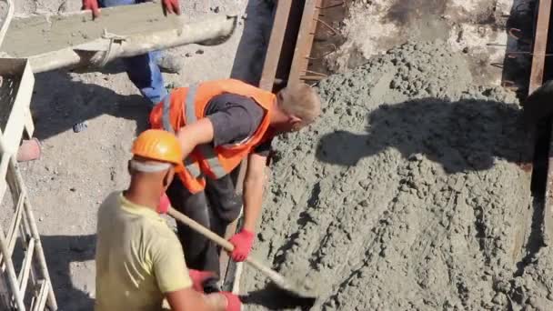 Sochi Krasnodar Territory Russia Seaport 2019 Workers Repair Railway Pour — Wideo stockowe