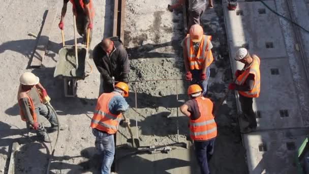 Sochi Krasnodar Territory Russia Seaport 2019 Workers Repair Railway Pour — Wideo stockowe