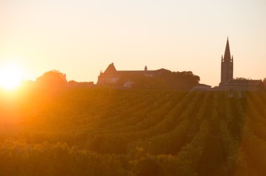 Saint Emilion bağ Sunrise, Bordeaux şarabı