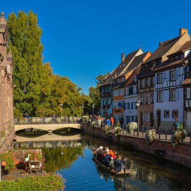 Petite Venise, Colmar renkli geleneksel Fransız evlerde
