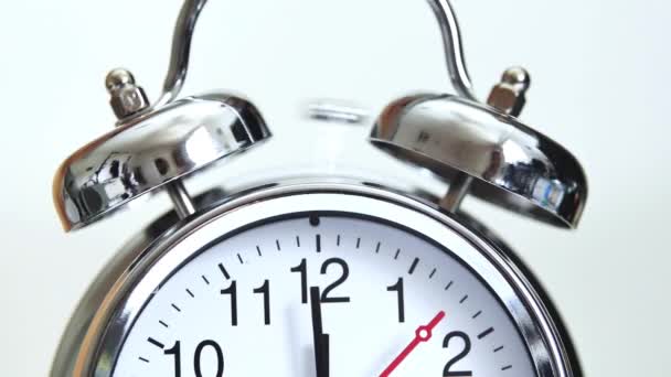 Campana de alarma - Reloj despertador-Reloj despertador — Vídeo de stock