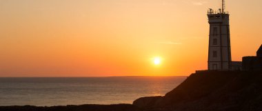 Sunset lighthouse, Pointe de Saint-Mathieu, Brittany, France