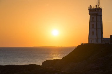 Sunset lighthouse, Pointe de Saint-Mathieu, Brittany, France