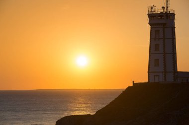 Sunset lighthouse, Pointe de Saint-Mathieu, Brittany, France