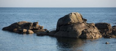 Bretonic sahil Pointe de Trevignon, Brittany yakınındaki