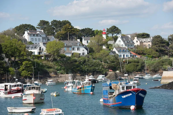 Kleine haven Doelan in de buurt van Clohars-Carnoet in Bretagne — Stockfoto