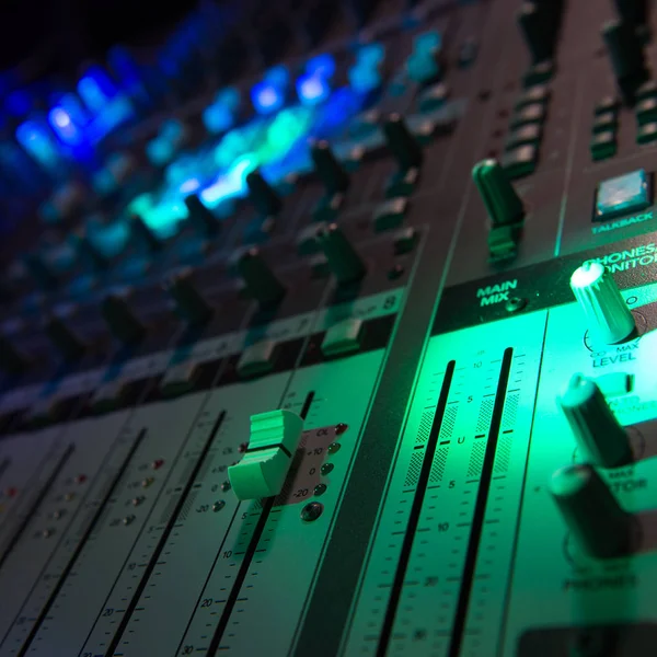 Sound music mixer control panel — Stock Photo, Image