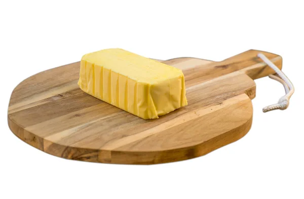 バター包み食べて準備ができてのプレート — ストック写真