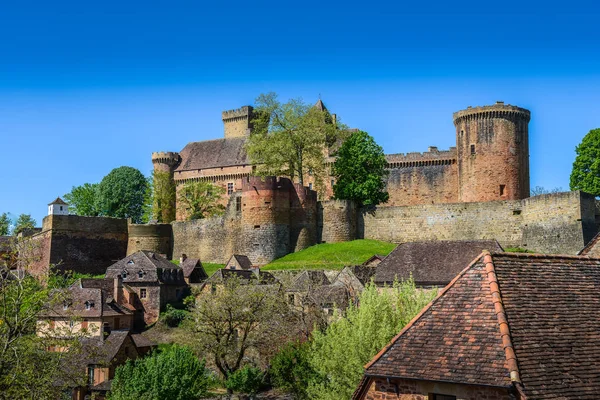 Bretenoux Castelnau medieval castle, lot, quercy, dordogne france — стоковое фото