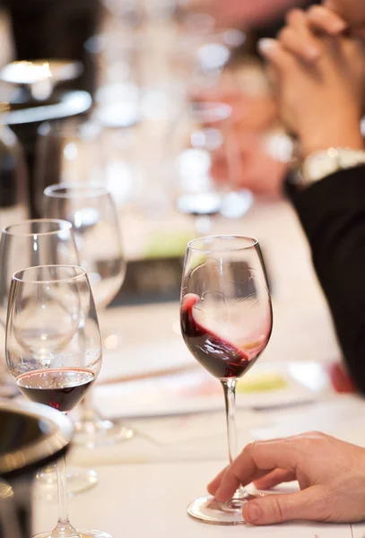 Senior Man Holding Glass Red Wine — Stock Photo, Image