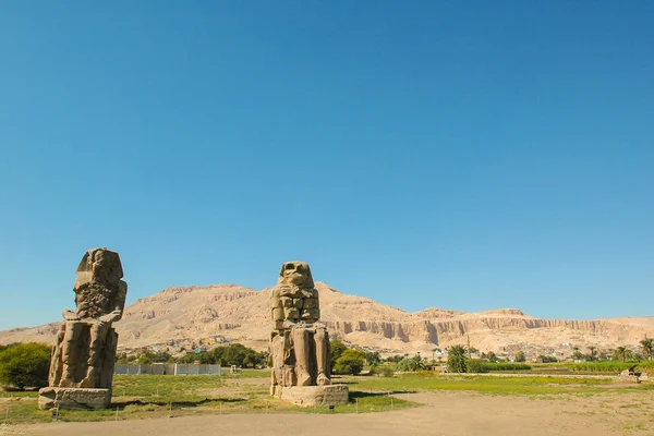 Египет Верхний Египет Нильская Долина Гауге Банк Фив Луксоре Колосси — стоковое фото