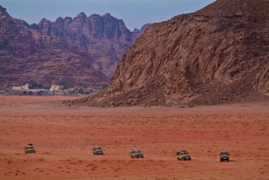 4 çekişli çölde Wadi Rum, Jordan