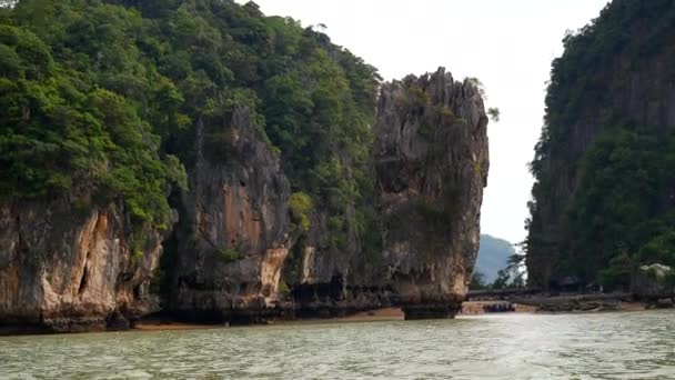 カオ Phing 菅島、パンガー湾、タイの島のタプの風景します。 — ストック動画