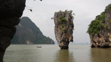 Khao Phing Kan Adası, Phang Nga Körfezi, Tayland Ko Tapu manzara