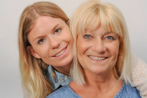 Senior mother and daughter Stock Image