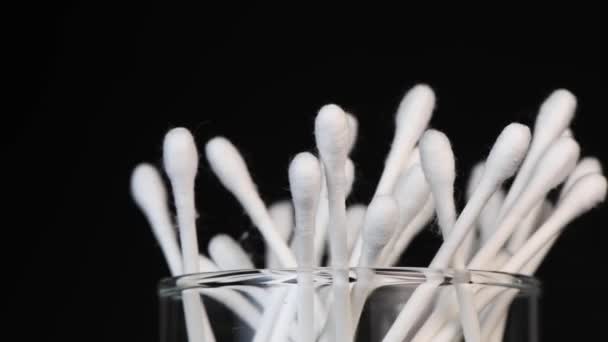 Qtips, Cotton Swabs, hygiene Products, rotating — 图库视频影像