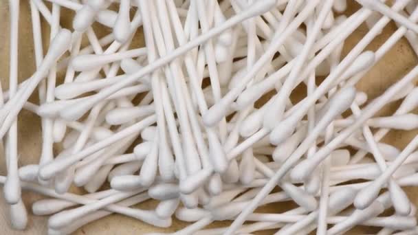 QTips, Cotton Swabs, Hygiene Products, rotating — Stock Video