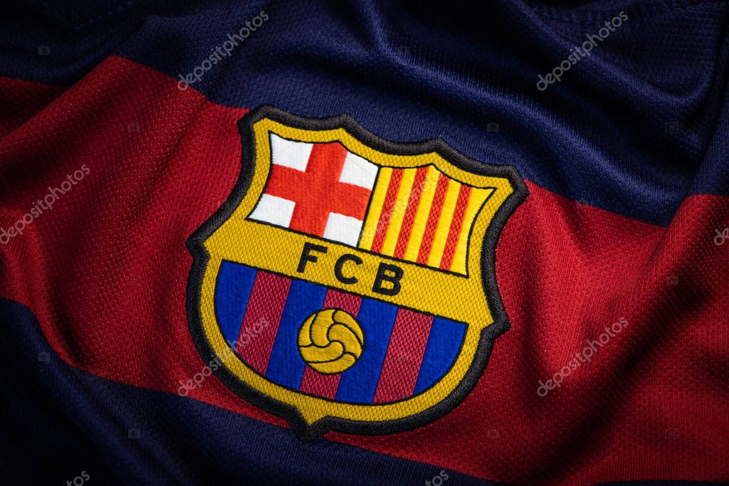 FRANCE - JANUARY 21, 2020. - FC Barcelona, spanish football club, logo on jersey