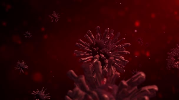 Korona Virus Rotující Lidském Těle Vykreslování Viry Rotující Pohybující Corona — Stock video