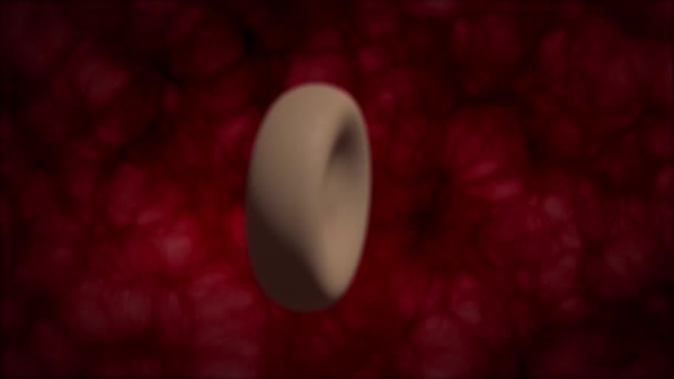 人間の細胞死プロセス3D現実的なアニメーション健康なヒト細胞感染し 死ぬマクロイラスト — ストック動画
