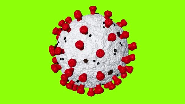 Coronavirus Covid Rotation Boucle Mode Sans Couture Rendement Base Blanche — Video