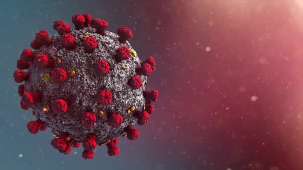Coronavirus Covid Floating Human Body Microscope Render Look Corona Virus — Stock Video