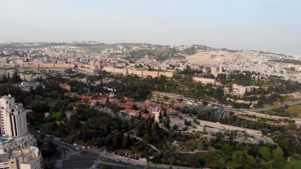 Vue Aérienne De La Vieille Ville De Jérusalem Belle Vue Aérienne Du Centre Et De Jérusalem Est Avec Les Vieilles Murailles De La Ville Et Le Dôme Doré De La Roche  
