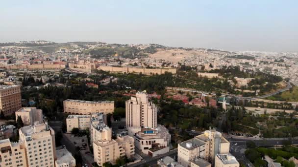 Vue Aérienne De La Vieille Ville De Jérusalem Belle Vue Aérienne Du Centre Et De Jérusalem Est Avec Les Vieilles Murailles De La Ville Et Le Dôme Doré De La Roche  