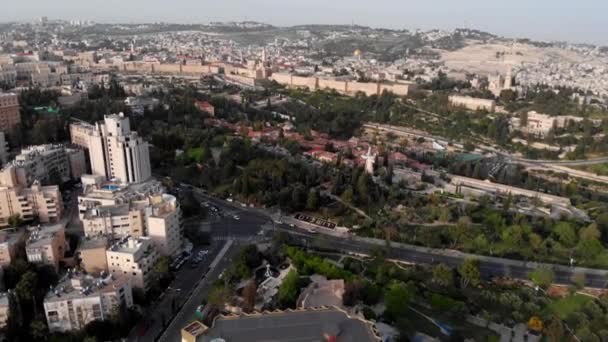 Vue Aérienne De La Vieille Ville De Jérusalem Belle Vue Aérienne Du Centre Et De Jérusalem Est Avec Les Vieilles Murailles De La Ville Et Le Dôme Doré De La Roche  