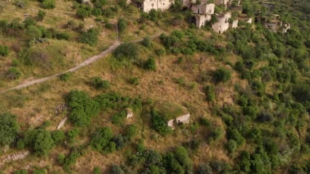 Voando Sobre Aldeia Palestina Abandonada Lifta Villagevista Aérea Lifta Abandonada — Vídeo de Stock