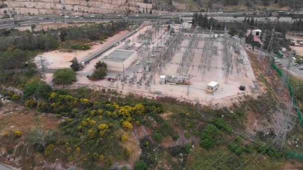 Flying Power Stationaerial View Power Station Jerusalem Israel — Stock Video