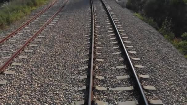 Drohnenaufnahmen Von Bahngleisen Jerusalem Israel — Stockvideo