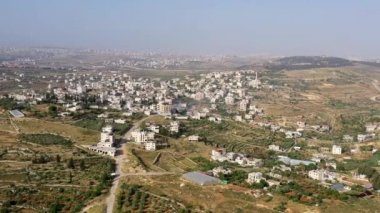 Filistin 'in Kudüs yakınlarındaki Biddu kasabasında hava görüntüsü