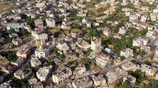 Вид Воздуха Палестинский Город Бидду Недалеко Иерусалима — стоковое видео