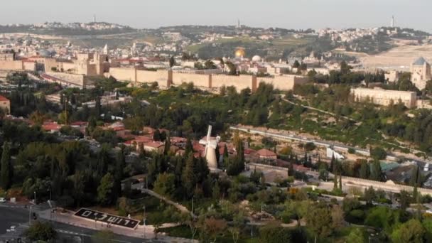 Vista Aérea Atardecer Sobre Campamento Refugiados Anata Jerusalén Junio 2020 — Vídeos de Stock