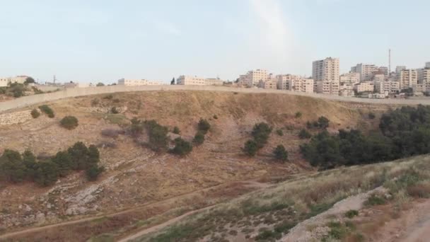 Drone View Sunset Anata Refugees Camp Jerusalém Junho 2020 — Vídeo de Stock