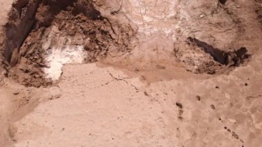 Ölü deniz manzarası ve bataklık hava aracı görüntüsü. Ölü deniz manzarası ve İsrail 'deki subatanlar üzerinde uçuş