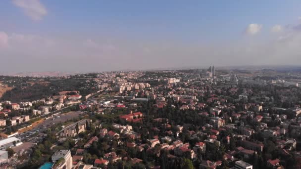 Jerusalén Centro Vista Aérea Imágenes Drones Sobre Viejo Centro Jerusalén — Vídeos de Stock